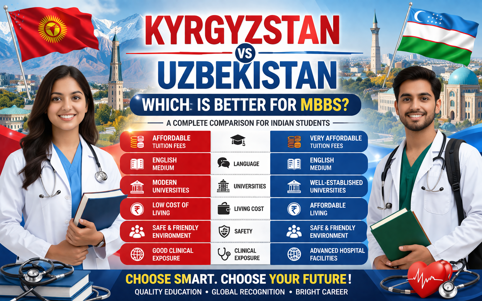 Kyrgyzstan vs Uzbekistan: Which is Better for MBBS?